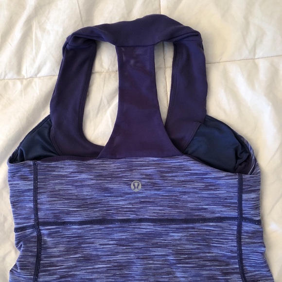Blue Lululemon Razorback Tank - Picture 3 of 4